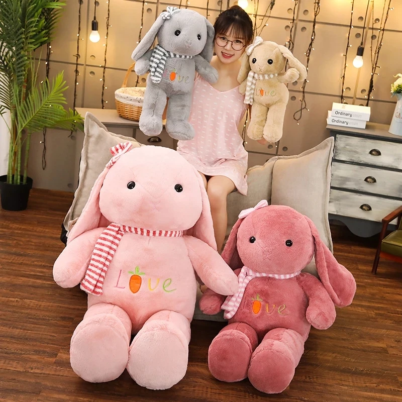 

Lovely Long Ears Rabbit Plush Toy Soft Cartoon Animal Stuffed Doll Sofa Pillow Children Birthday Gifts