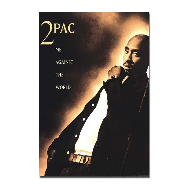 2pac мне против мирового искусства Шелковый плакат декоративной живописи 24x36inch |