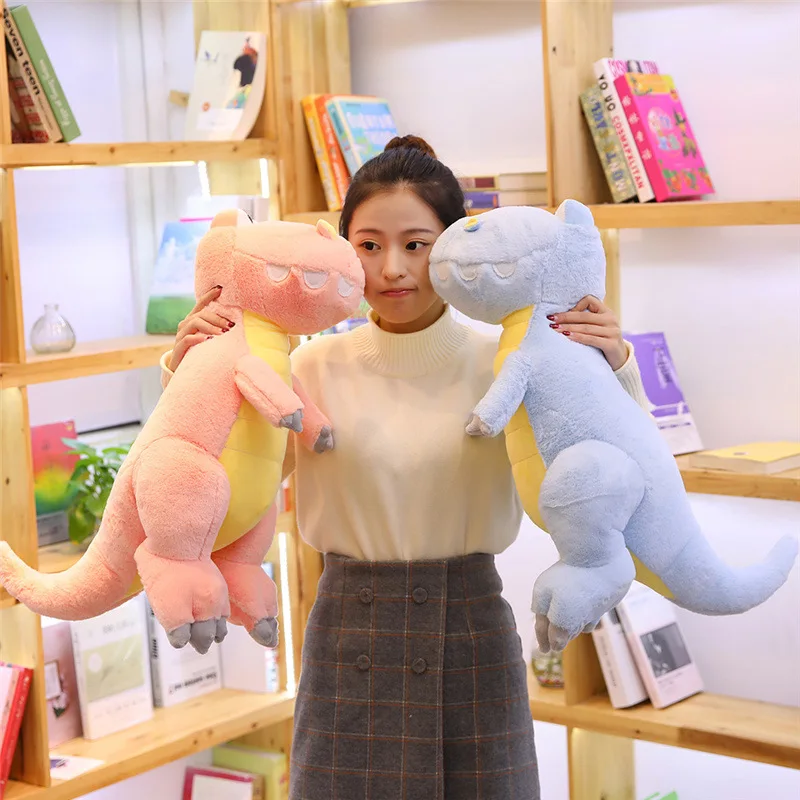 

Cute Furry Cute Big Dinosaur Plush Toys Doll Cartoon Three Colors Stuffed Toy Cool Kids Boys Birthday Gift for Children 2021 NEW