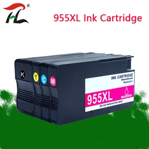 4pk compatible 955 xl 955xl ink cartridge for hp officejet pro 7720 7740 8710 8715 8720 8730 8740 8210 8216 8725 printer free global shipping