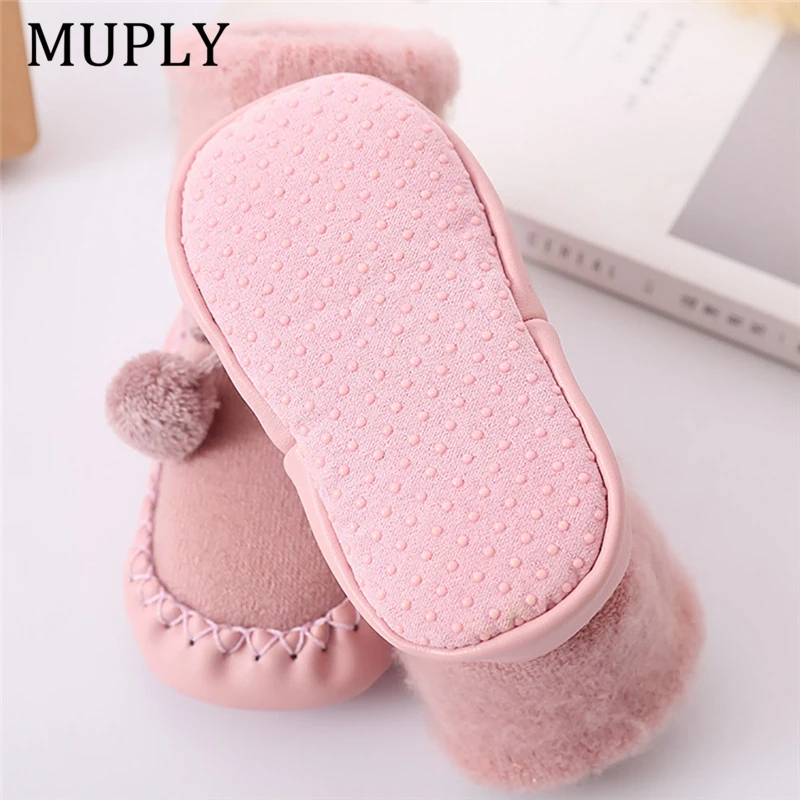 Зимние детские носки для девочки мальчика Детские хлопковые гетры Нескользящие |