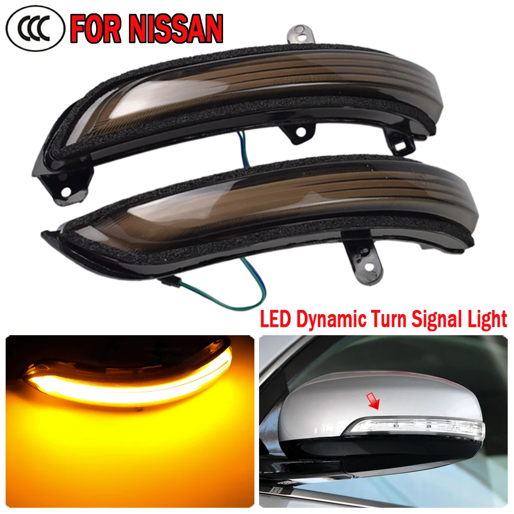 

2pcs For Nissan Teana J32 2008-2012 Maxima LED Dynamic Turn Signal Light Flasher Flowing Water Blinker Flashing Light
