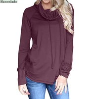 newest women long sleeve t shirt spring fashion shirt good quality lady folded collar tops special design women autumn tops