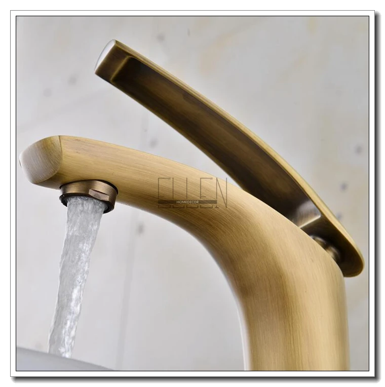 Vidric Antique Bronze Bathroom Sink Faucet Crane Mixer Tap Single Handle Vessel Tall Hot and Cold tap | Обустройство дома