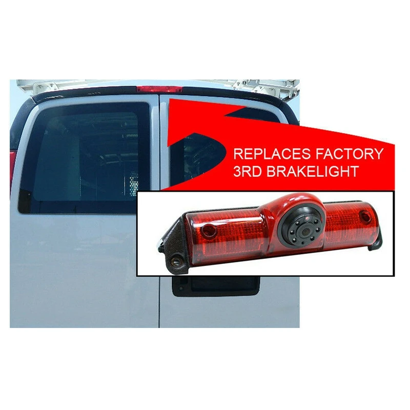 

Car Brake Lamp Camera Brake Light Replacement Rear View Backup Camera for Chevy Express/GMC Savana 2003-2017