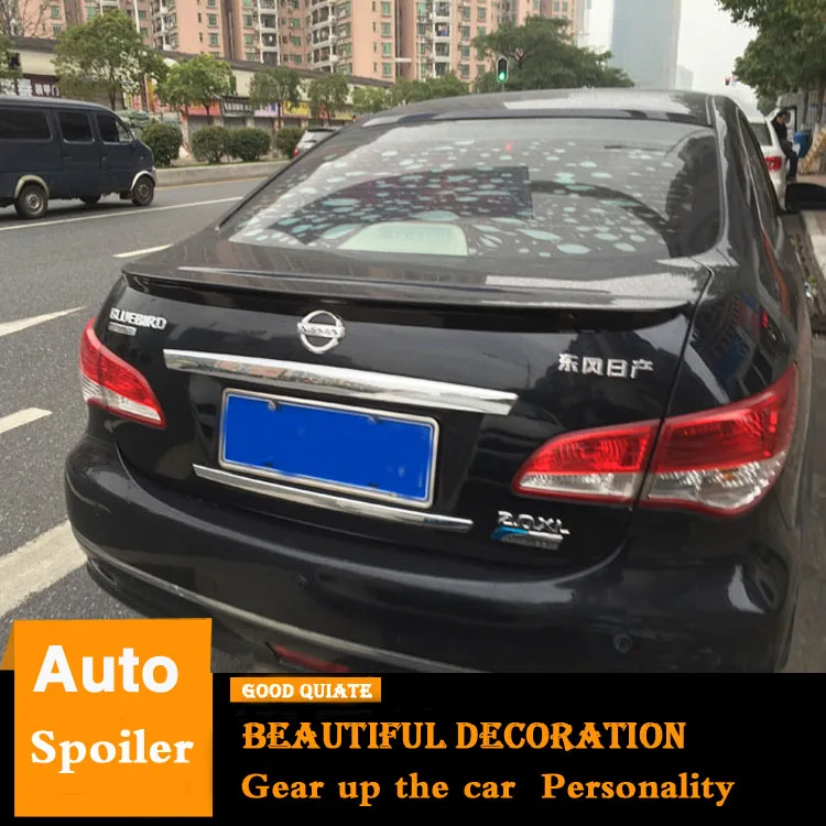Спойлер для 2007 2011 Nissan Sentra SYLPHY BlueBird 2008 2009 2010 ABS материал заднее крыло автомобиля