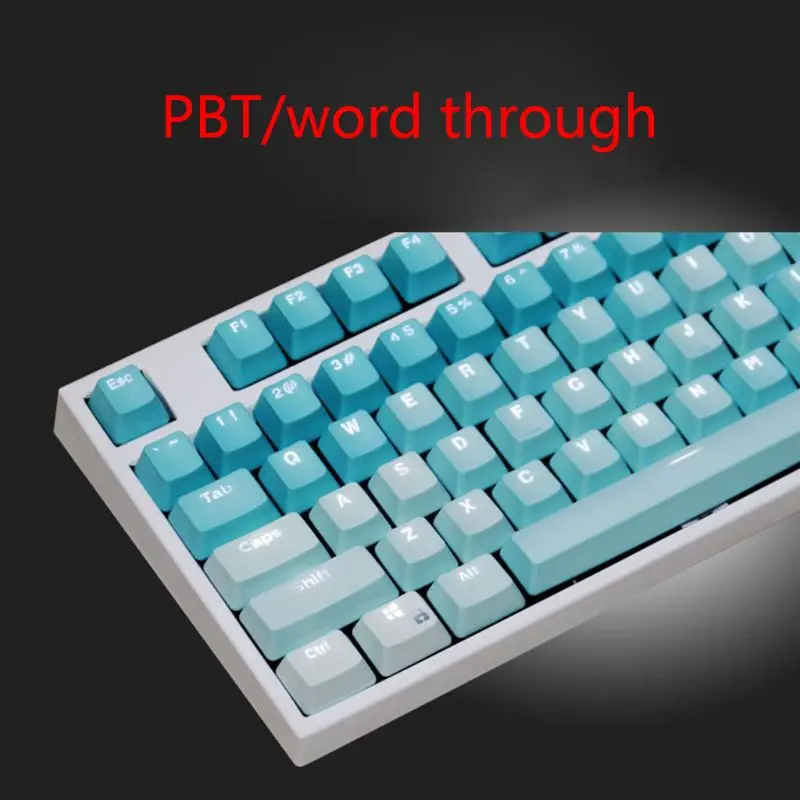 Сменные клавиши PBT Key cap s 87 104 108 прозрачные с надписью двойным впрыском обратная