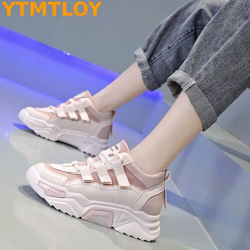 2020 женская обувь Весенняя повседневная с толстыми подошвами Модная на высоком