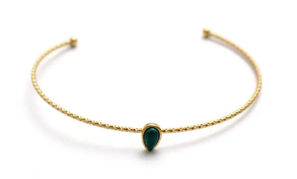 Богемные браслеты из титановой стали золотого цвета в форме капли воды