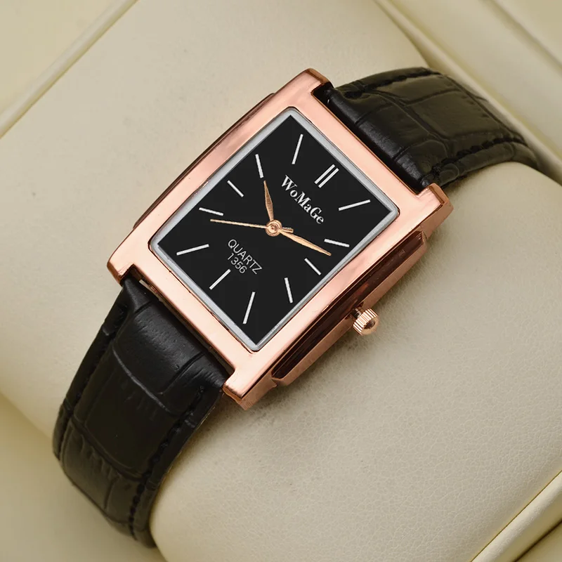 Женские кожаные часы montre femme 2019 модные повседневные прямоугольные Кварцевые