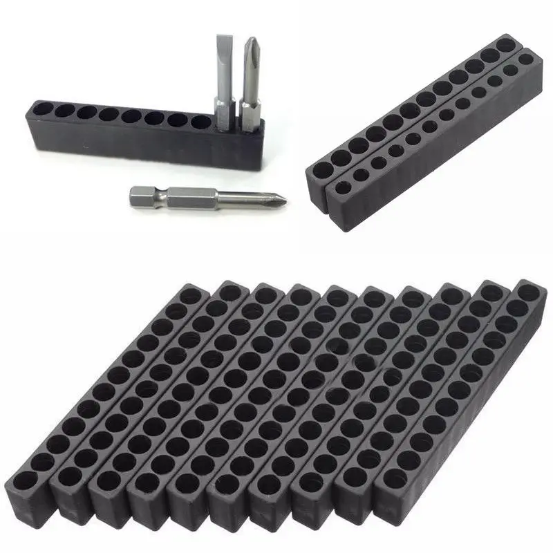95*15*10mm Screwdriver bit holder Black Kit Set Storage Head Holding Tool Plastic 10PCS High quality | Инструменты
