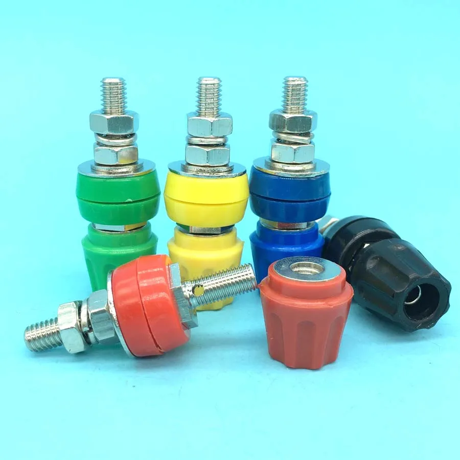 

M6*52 Socket Binding Post copper terminal 50A Nut ack Test probe Cable Connector For 4mm Banana Plug