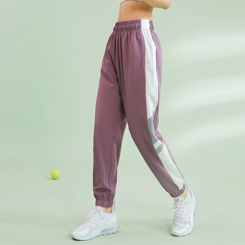 Women Yoga Gym Loose Pants Fitness Running Breathable Trousers Workout Clothes Sportspants Elastic Waist Pant With Pockets
