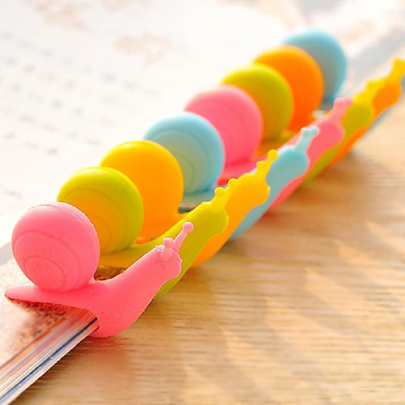 6 Pcs Cute Candy Colors Exquisite Snail Shape Silicone Tea Bag Holder Tools | Дом и сад