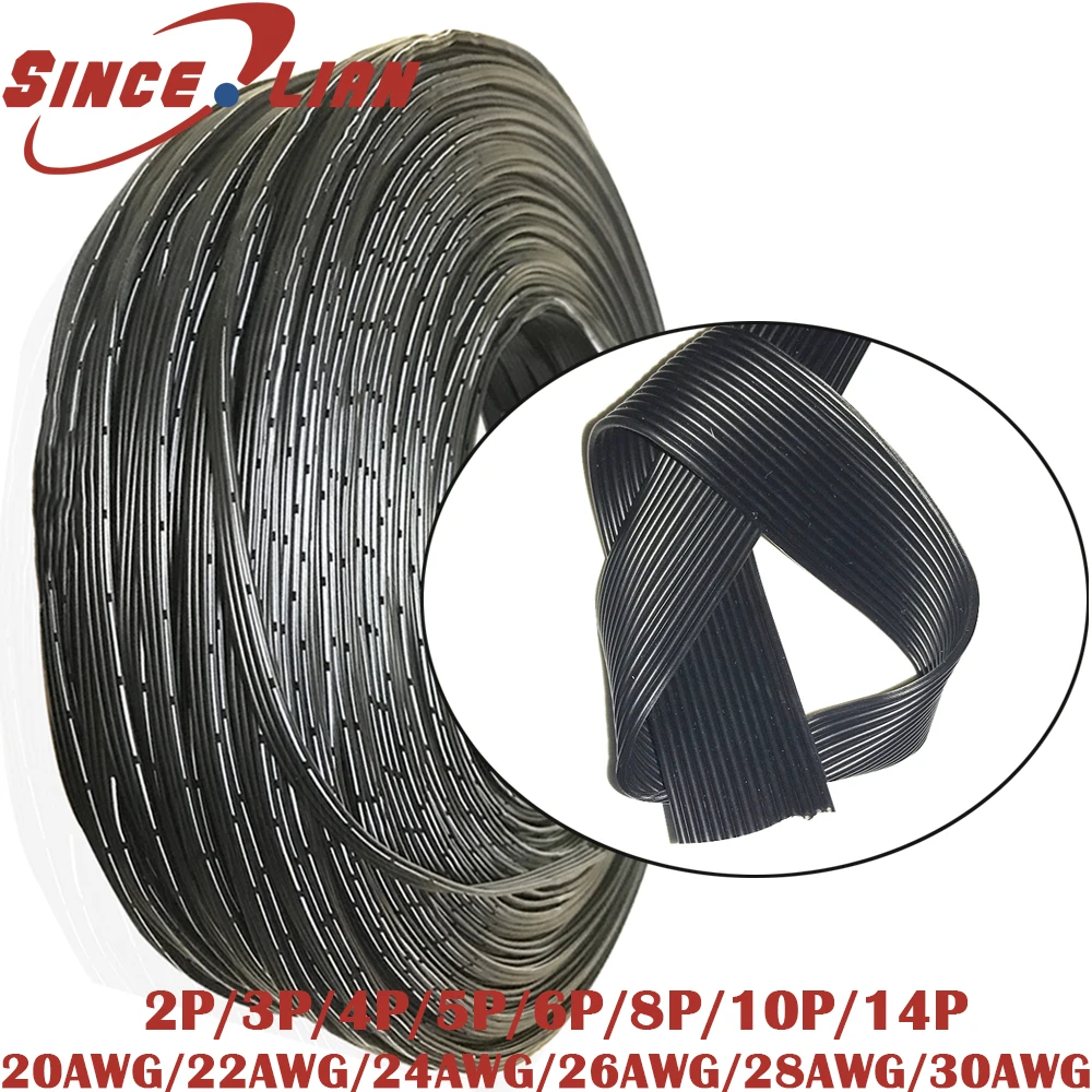 

Silico Rubber Wire 20 22 24 26 28 30AWG 2P 3P 4P 5P 6P 8P10P 14P Power Cable Multi-core Connect Wire Parallel Wire Test Kable