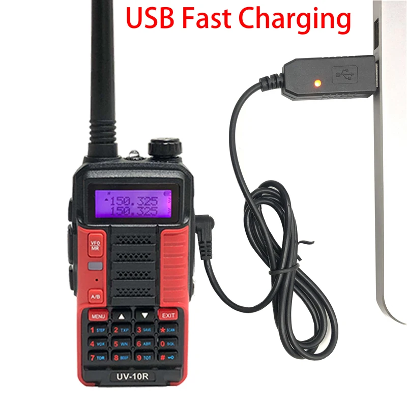 Baofeng Radio UV10R 2Pcs Walkie-Talkie High Power 10W Dual Band hf Transceiver USB Charging 2 Way Ham Radios VHF UHF UV-10R New