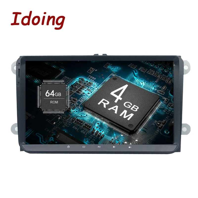 Idoing Android 9,0 4G+ 64G Восьмиядерный 1Din для VOLKSWAGEN/Skoda/Seat Car Android gps плеер быстрая загрузка ТВ 1080P HDP gps+ глонас