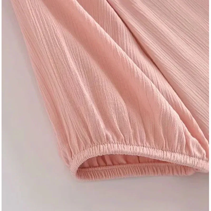 

2021 New Kawaii E Girl Fashion Agaric Lace Dot Stitching Casual Dress Fashion Lantern Sleeve Vestido Chic Pink A LINE Dresses