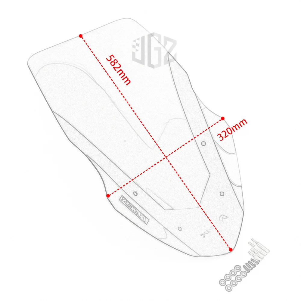 

Motorcycle Acrylic Front Windscreen Screen Windshield Wind Deflector Cover Accessories For YAMAHA NMAX155 2013 - 2018 2019 2020