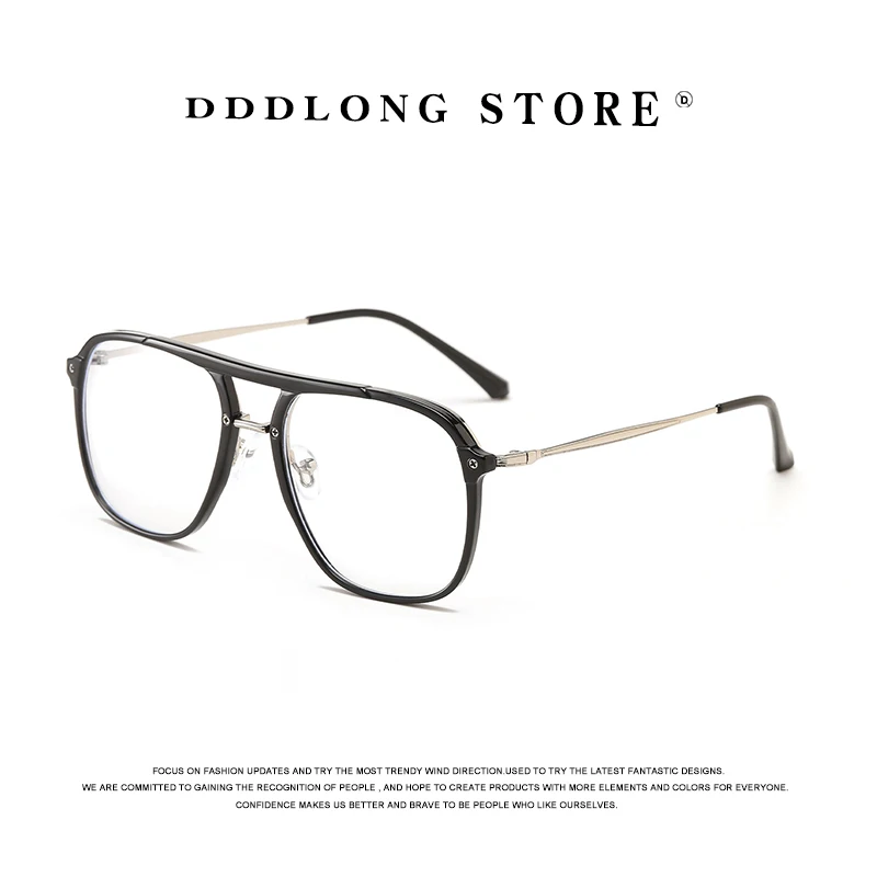 

DDDLONG Anti Blue Light Glasses Prescription Eyeglasses Frame For Men Women Optical Lens Classic Eyewear D12