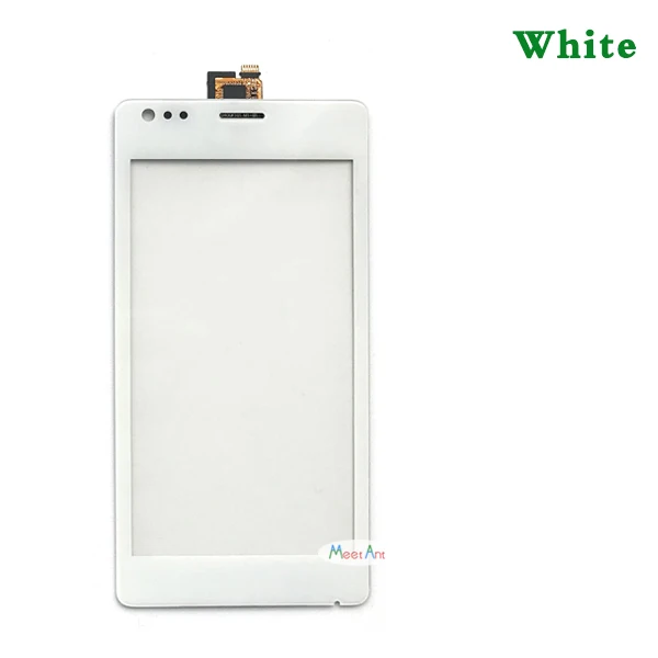 Высокое качество 4," для sony Xperia M C1904 C1905 C2004 C2005 сенсорный экран дигитайзер Переднее стекло объектив сенсорная панель - Цвет: Белый