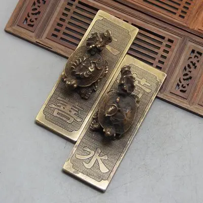 

Exquisite brass lion ruler serene and far pressing paper ornaments