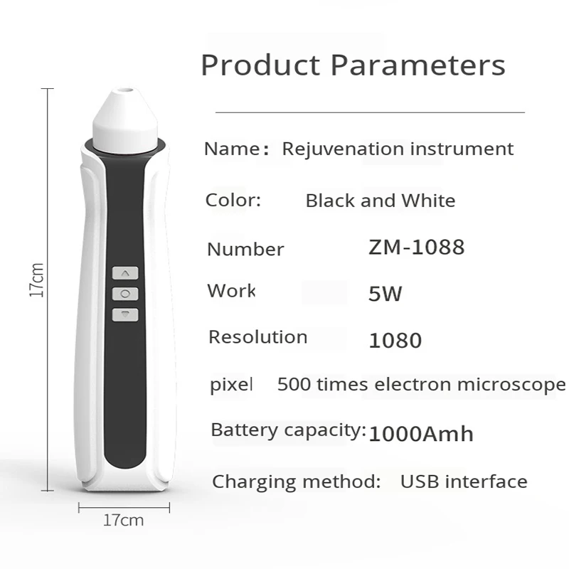 Вакуумный прибор для чистки пор с USB зарядкой 500 раз увеличения|Устройство ухода