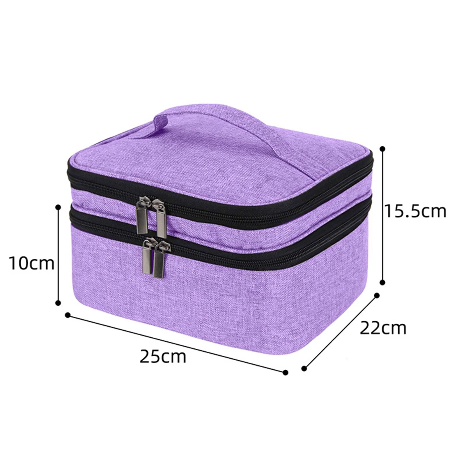

30 Bottles Essential Oil Carry Bag Portable Large Capacity Double-layer Travel Nail Polish Essential Oil Box Storage Organizer