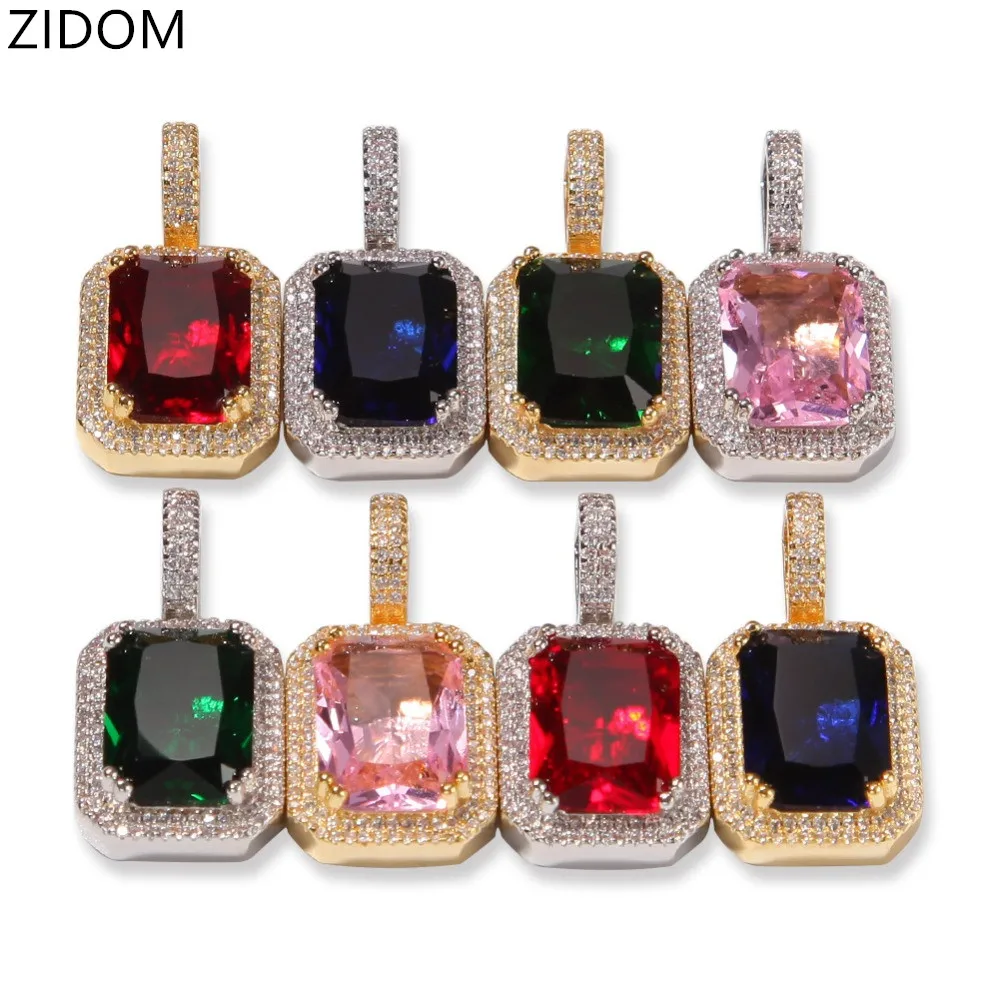 Мужская подвеска в стиле хип-хоп украшенная камнями | Украшения и аксессуары