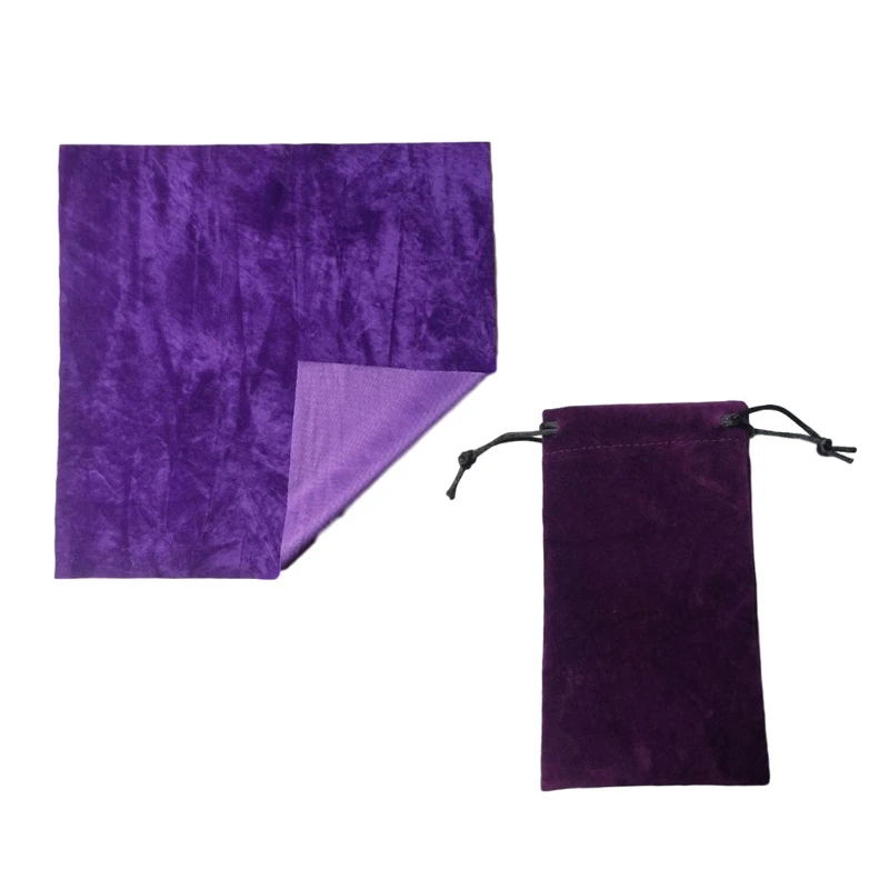 

Art Pagan Altar Cloth Flannel Tablecloth with Bag Divination Cards Table Cover G99D