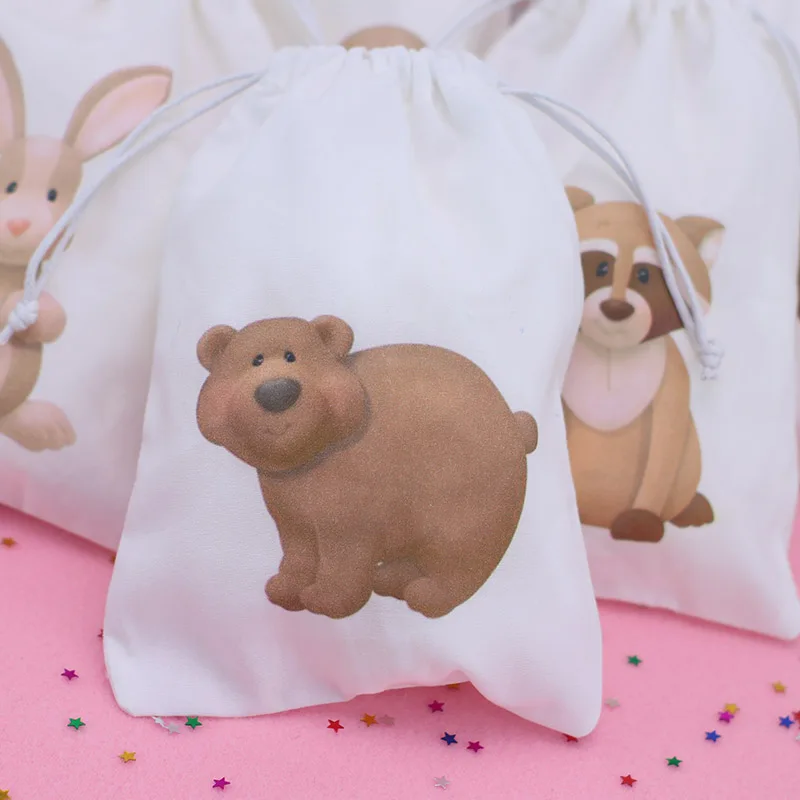 

Woodland Animals Birthday Favor Bags Candy Bags Gift Bags Forest Baby Shower Favor Bags Woodland Animals Party Decoration