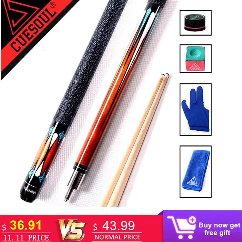 CUESOUL 58&quot Professional 1/2 Jointed Billiard Pool Cues Stick 11.5mm/12.75mm Tip 147cm For Black 8 Nine Ball|cue stick|pool cue stickbilliard