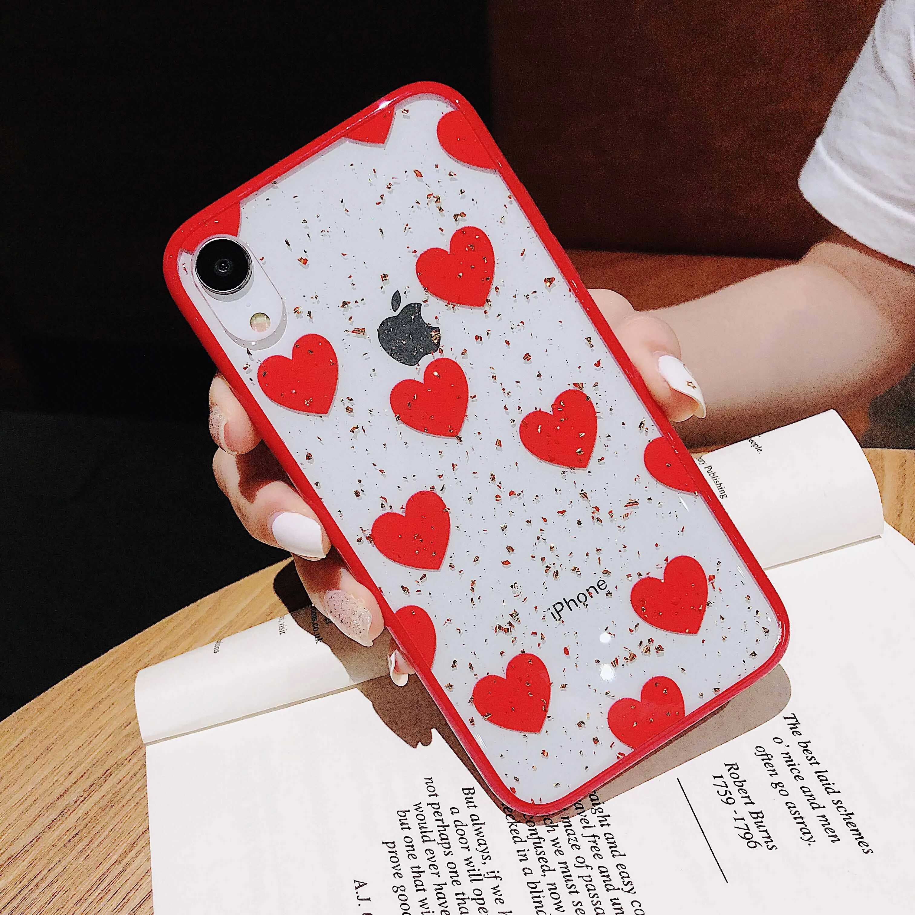 Красная серия чехол для телефона iPhone XS Max 8 Plus X XR 6S 7 кружевной Цветочный узор