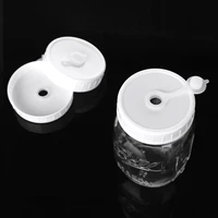 10 plastic caps drinking jars lids leak proof mason jar cap with straw hole reusable water bottle covers mugs lids cup accessory