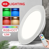 miboxer led downlight 12w rgb cct fut066 round ac 100v 240v brightness adjustable smart led living room light bedroom downlight