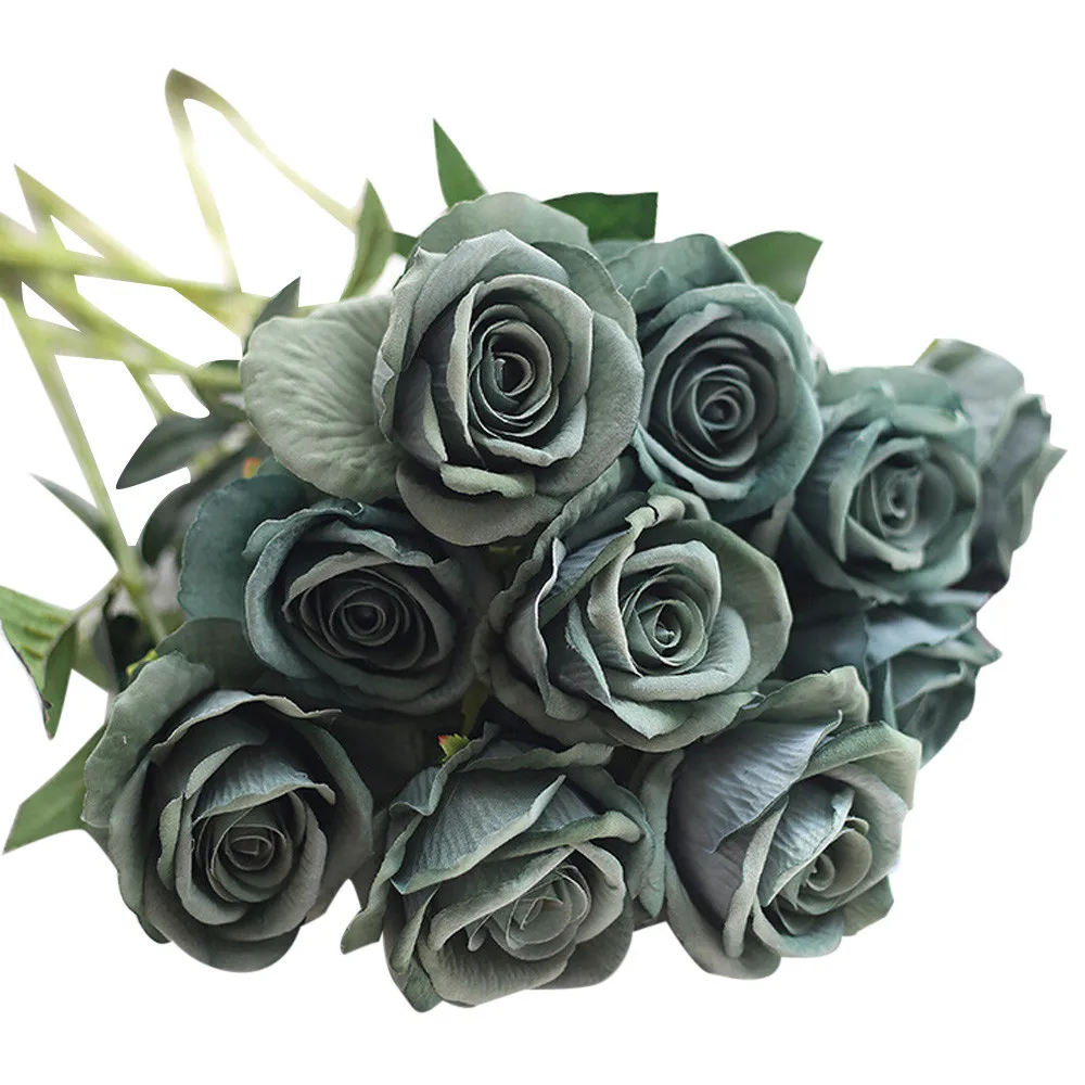 Фланелевые искусственные розы букет невесты свадебный Декор для дома украшения