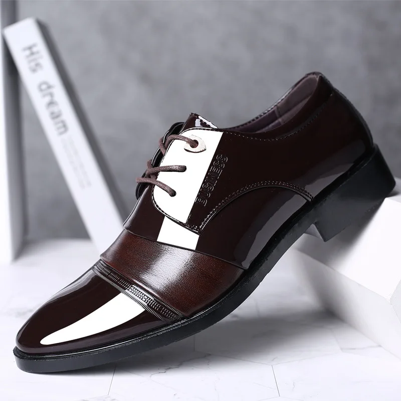 

Men Shoes Spring Summer Formal Leather Business Casual Shoes Men Dress Office Luxury Shoes Male Breathable Oxfords rtg67