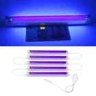 6W 8W T5 трубки лампы ультрафиолетовые люминесцентные обнаружения лампа защиты от насекомых UVA насекомых Ловушка светильник AC110V 220V синий фиолетовый светодиодный черный светильник s