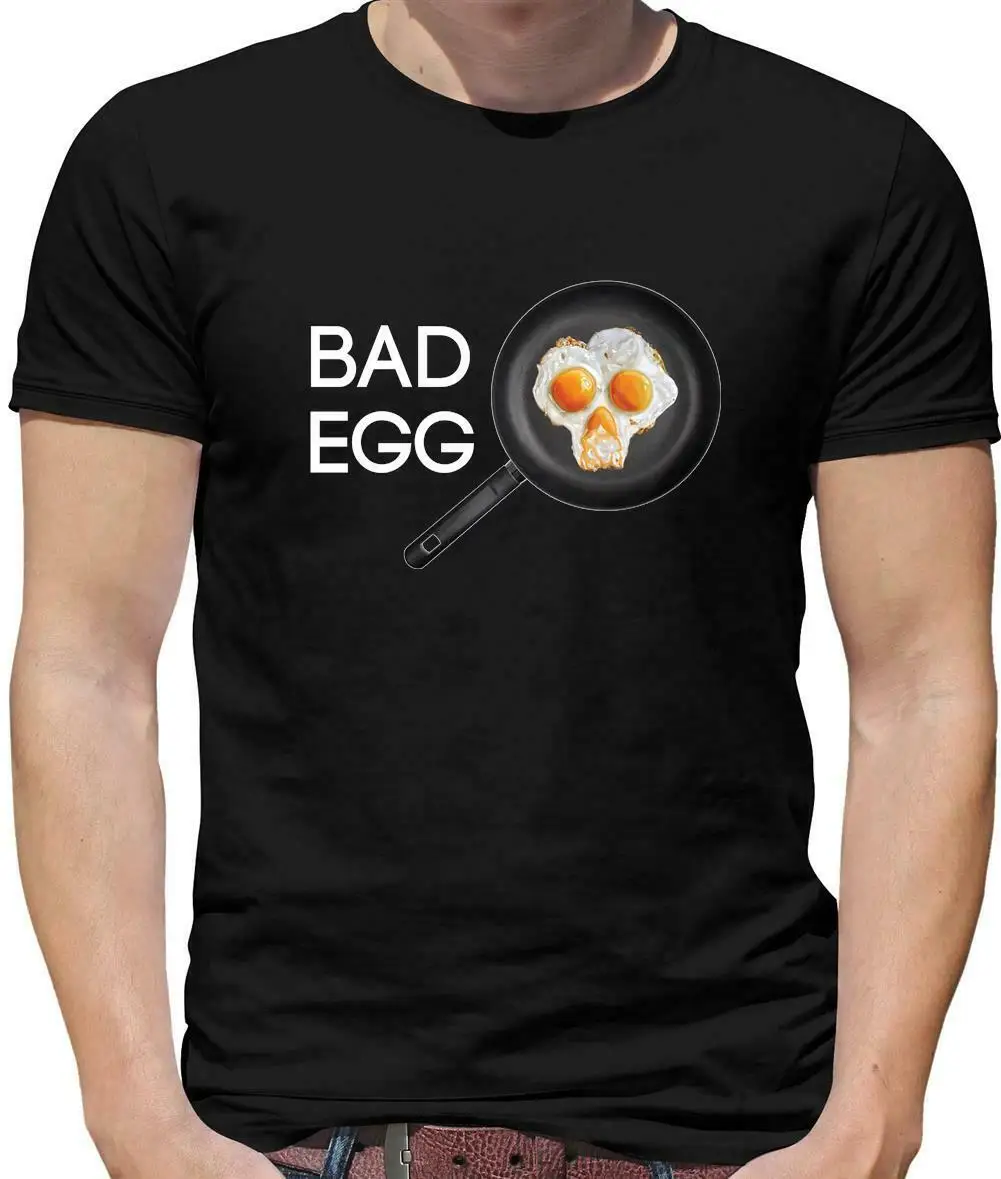 

Bad Egg Mens T-Shirt Food Face Funny Gift Short Casual harajuku shirt men clothing