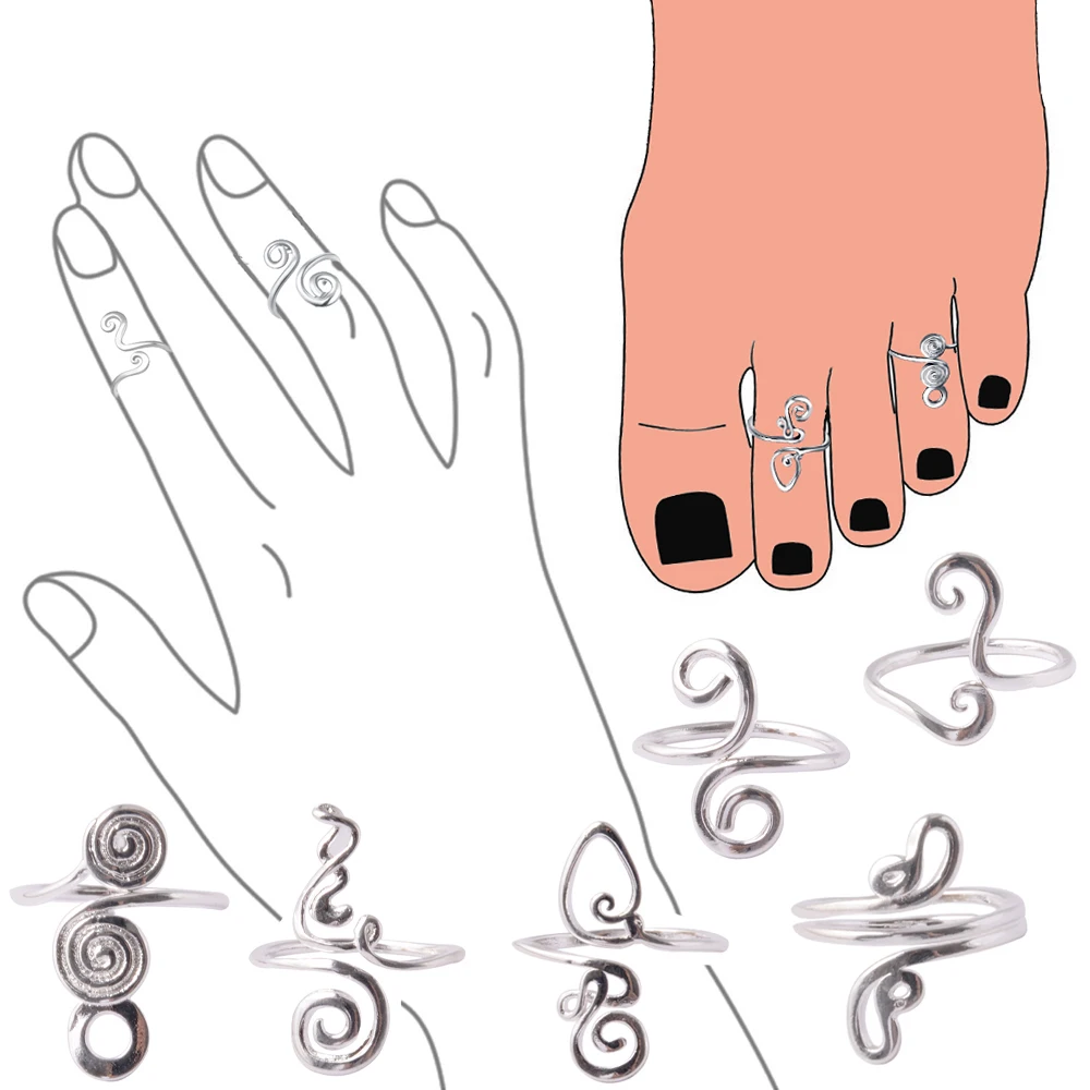 

1Pcs 361L Surgical Steel Foot Ring Open Adjustable Open Toe Rings Alloy Ring Summer Beach Vacation for Women Foot Jewelry