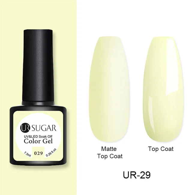Ur Sugar 7,5 мл термальный Гель-лак матовый температурный меняющий цвет замачиваемый УФ-гель маникюрный лак для дизайна ногтей эмалевое покрытие - Цвет: matte29