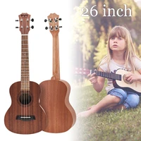 ukulele 26 inch 18 fret tenor ukulele acoustic cutaway guitar mahogany wood ukelele hawaii 4 string guitars