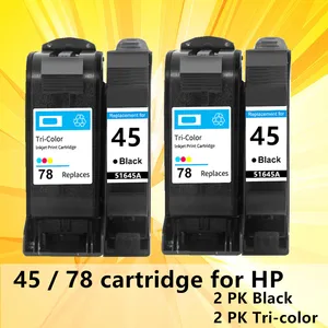 51645a 45 78 ink cartridge for hp45 for hp78 for hp deskjet 710c 712c 720c 722c 815c 820 plotter printer remanufactured free global shipping