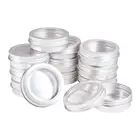30 шт 150 мл круглый алюминиевое Олово банки для хранения украшений, бусин контейнеры Портативный косметический крем образец банку с прозрачным окном