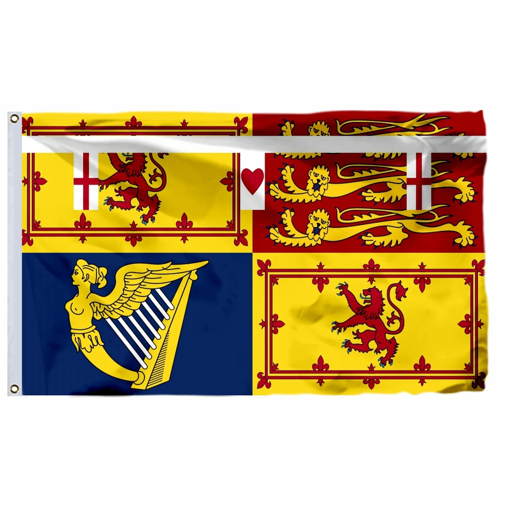 

Royal Standard Princess Anne, Princess Royal Flag 90X150CM High Quality 3X5FT Banner Free Shipping