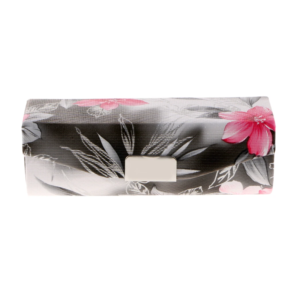 

Beauty Flower Pattern Jewelry Makeup Lipstick Case Box with Closure