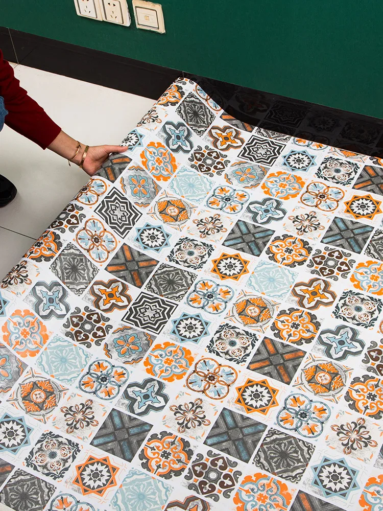 

5M Bathroom Floor Non-slip Sticker PVC Waterproof Self-adhesive Kitchen Countertops Wallpapers Home Decor Wear-resistant Sticker