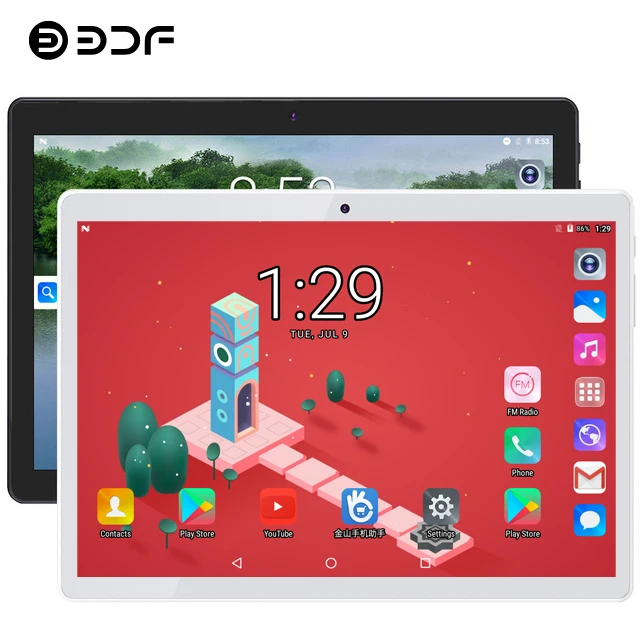 BDF 10 дюймов Android 9 0 планшетный ПК 8 ГБ/128 ГБ планшеты десять ядер 1280*800 IPS Мини