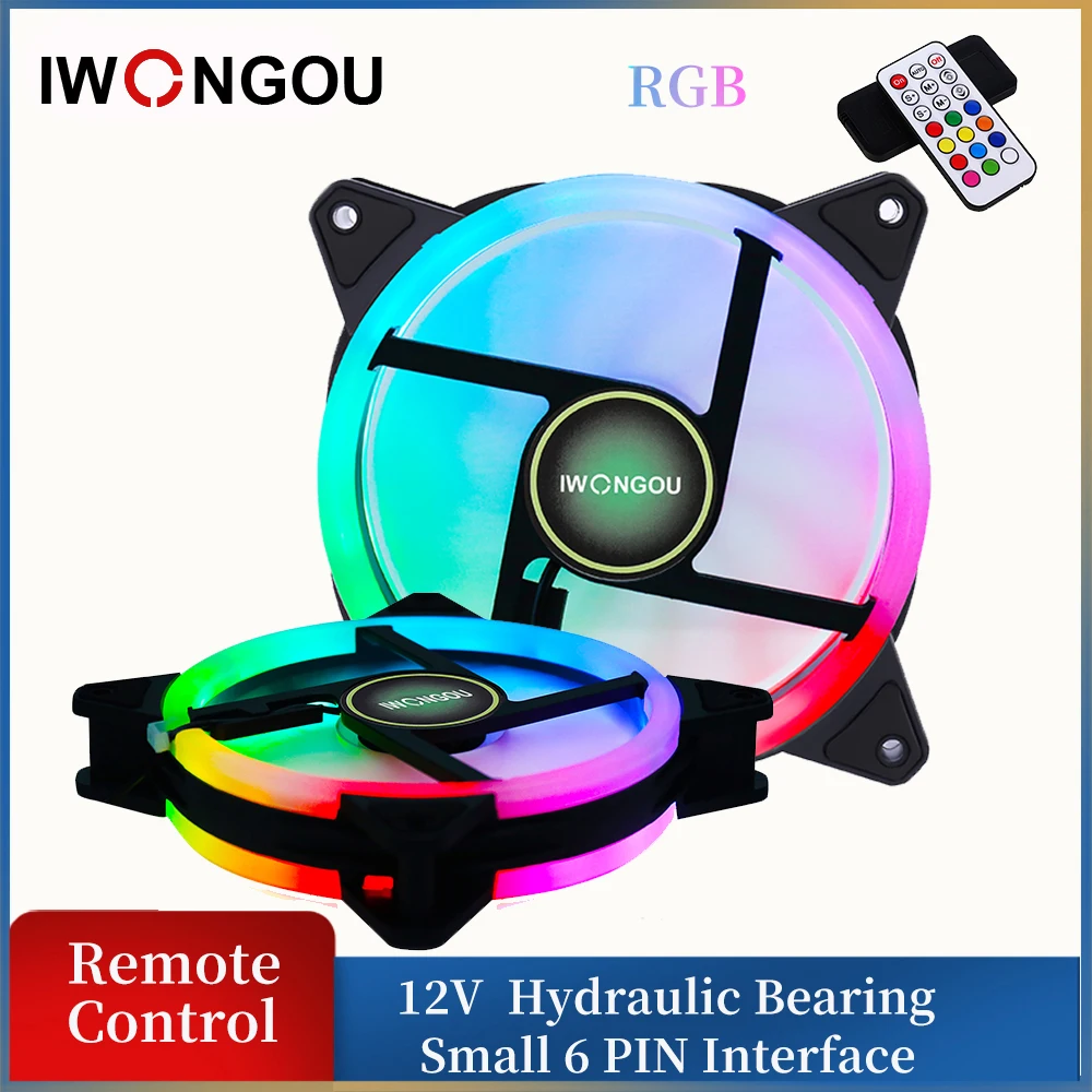 

Вентилятор для ПК IWONGOU 120 мм RGB, 12 В, 12 см, Aura Sync 12 см