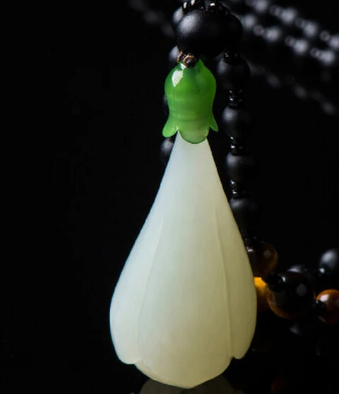 1116+++Hetian stone pendant orchid female models | Charms